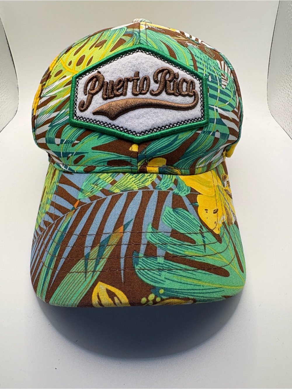 Puerto Rico Tropical Floral Adjustable Baseball Cap